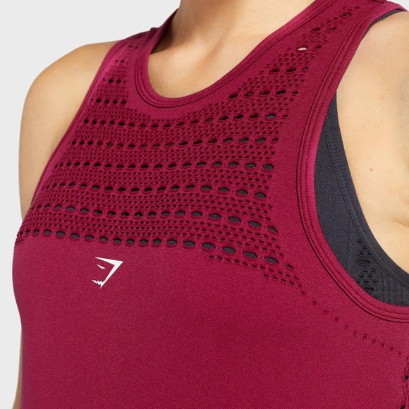 Brand new Gymshark Energy+ Seamless Loose Vest - Beet - Picture 12 of 12